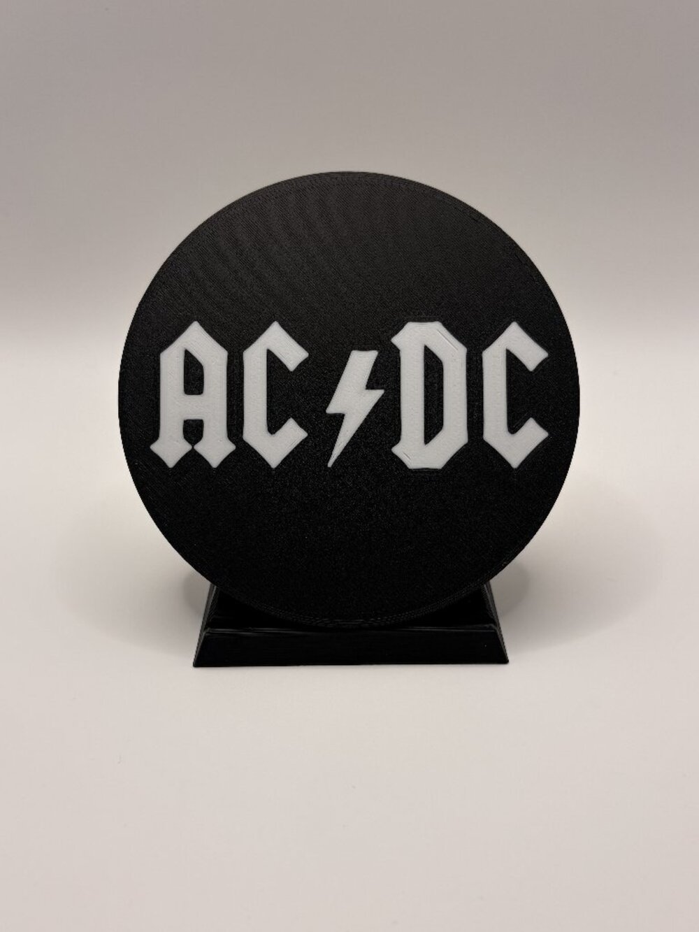 AC/DC Coaster Set with Holder: 3D Printed Rock Band Decor